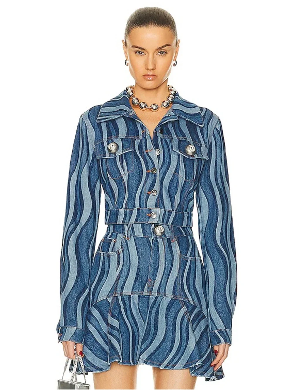 NWT AREA Sunray Denim Matching Set